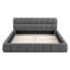 Grand lit plateforme tapissier avec tissu épais, lit au sol avec structure solide, gris-1243056540