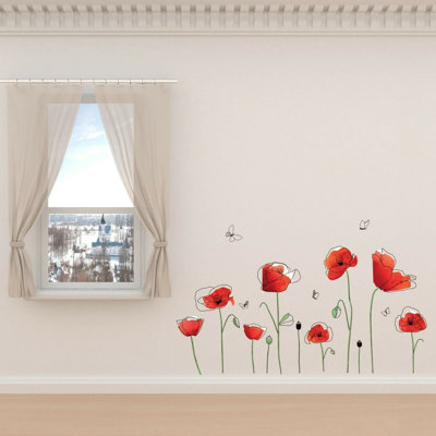 Plants & Flowers Non-Wall Damaging Wall Decal