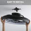 Juneann 20'' Flush Mount Ceiling Fan with LED Lights-304247355