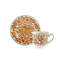 Karaca Paye Seljuk Collection Porcelain Tea Cup and Saucer , 200ml, Multi