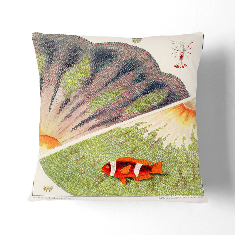 Floral Square Throw Cushion, 40cm H x 40cm W x 15cm D, Black