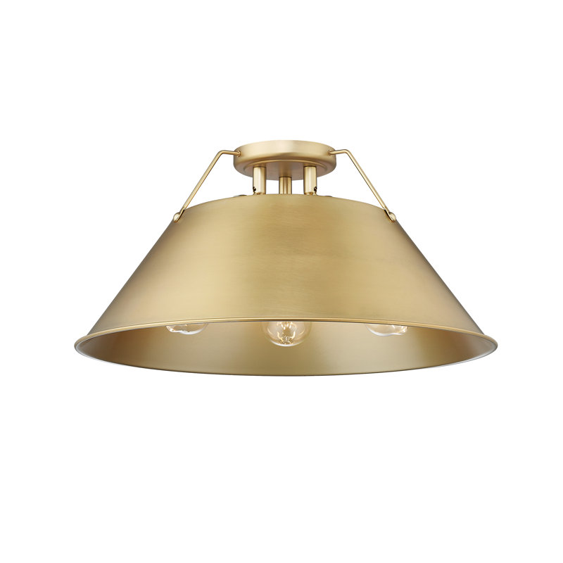 Plafonnier encastré 3 lumières Weatherford, Bronze champagne brossé, Bronze champagne brossé