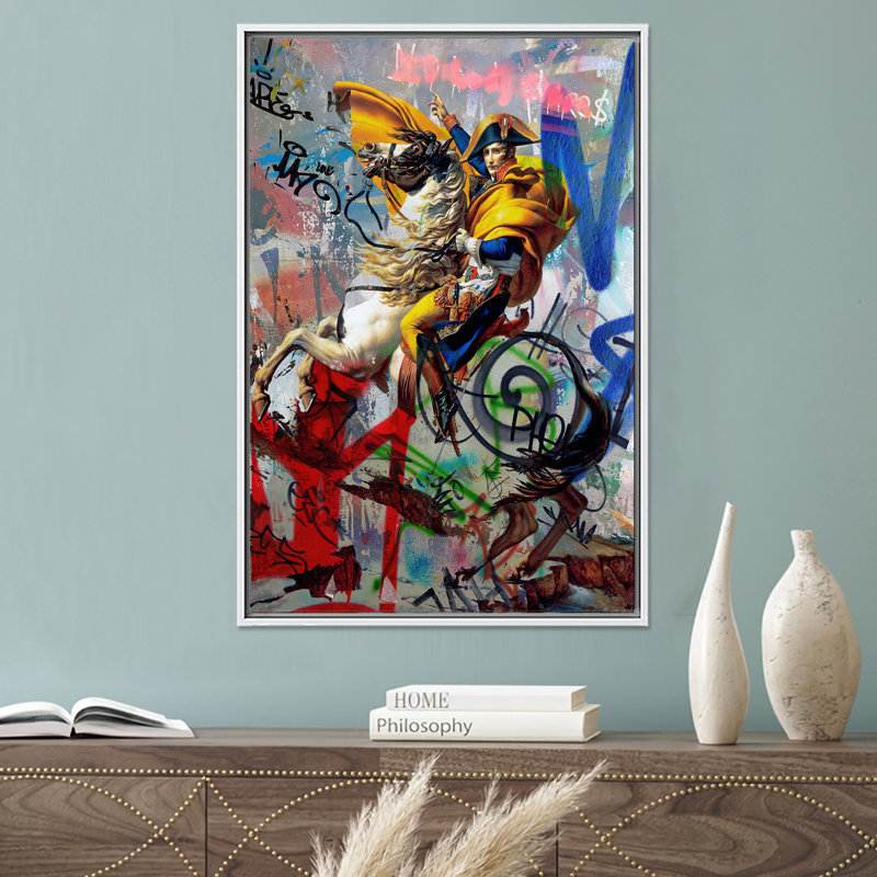 Impression sur toile: Banksy Graffiti Napoleon Bonaparte - décoration murale artistique, 1P