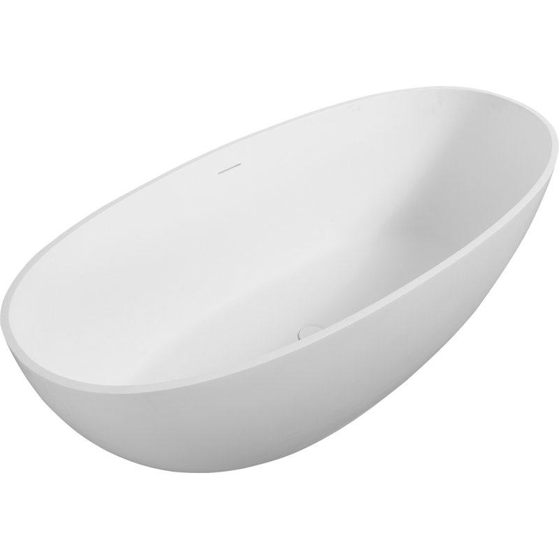 65" Freestanding Solid Surface Bathtub
