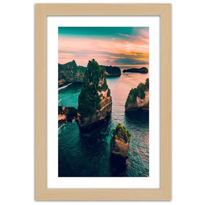 Turquoise Landscape - Single Picture Frame Print