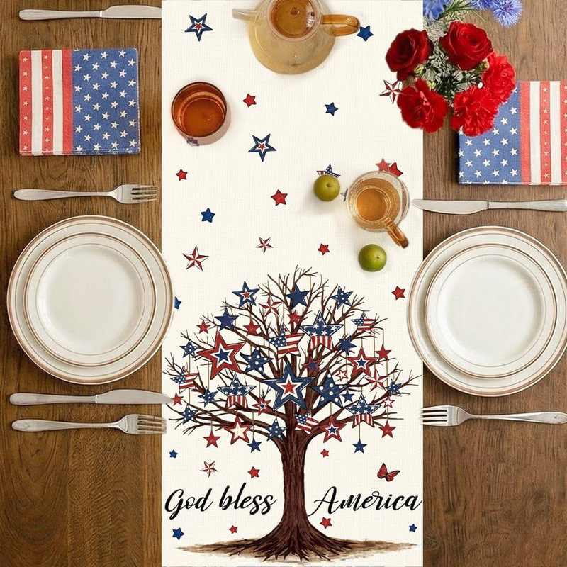 Chemin de table Patriotic Stars