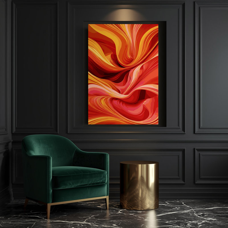 Art numérique sur toile, abstraction numérique 1, H 11 po x l 14 po