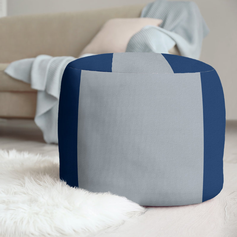 Repose-pieds repose-pieds rond 20,5", Bleu / argent mat / bleu, Columbus