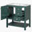 30inch Transitional Style Bathroom Vanity Cabinet Combo with Ceramic Sink, Green-103675900