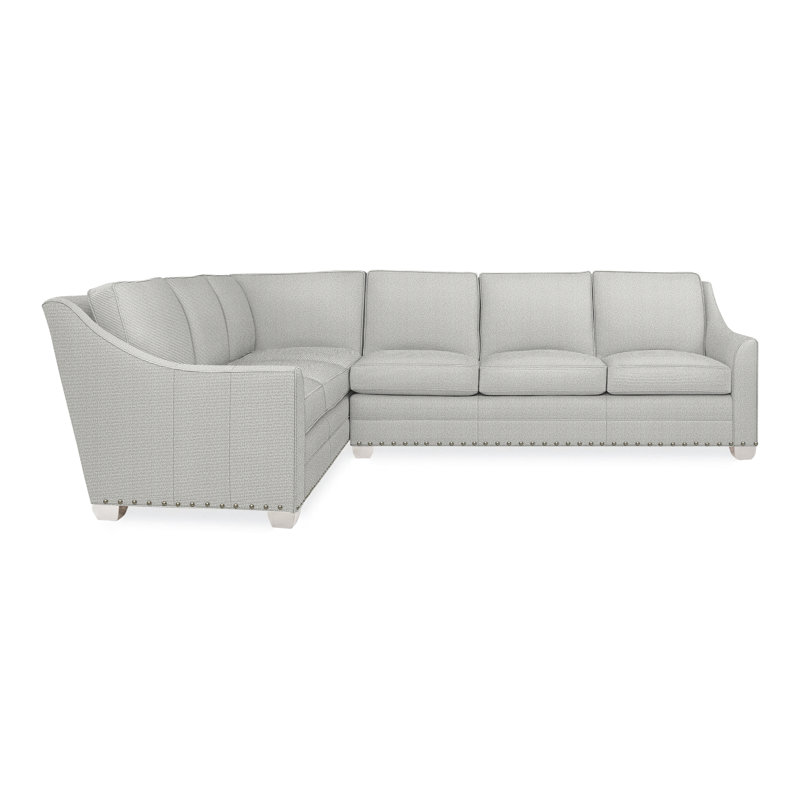 American Bungalow 2-Piece Nicholas Sectional, Yes, Casa Blanca, Callaloo Cotton