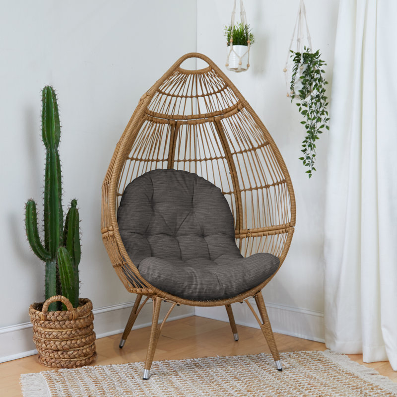 Red Barrel Studio® Velvet Cushion for Egg Chair 27'' W x 44'' D, Steel
