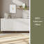 Grand buffet de rangement de style moderne de luxe de L 60 po avec 4 portes et dispositif de rebond pour le salon et le vestibule-370312059