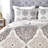 Curly Rhombus Traditional Damask Duvet Cover