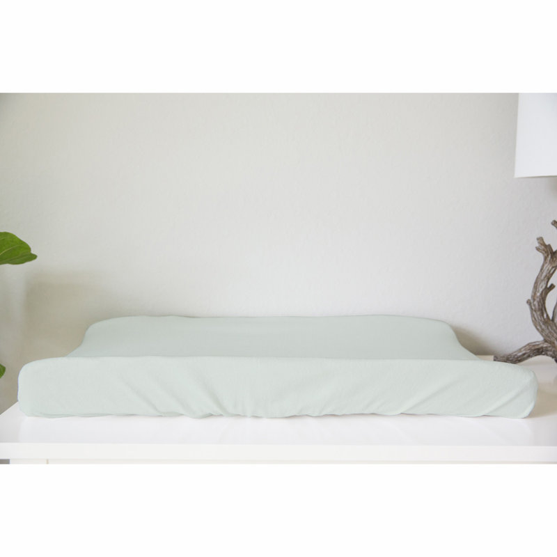 Cotton Changing Pad Cover, Green, 6.2" W x 9.2" L