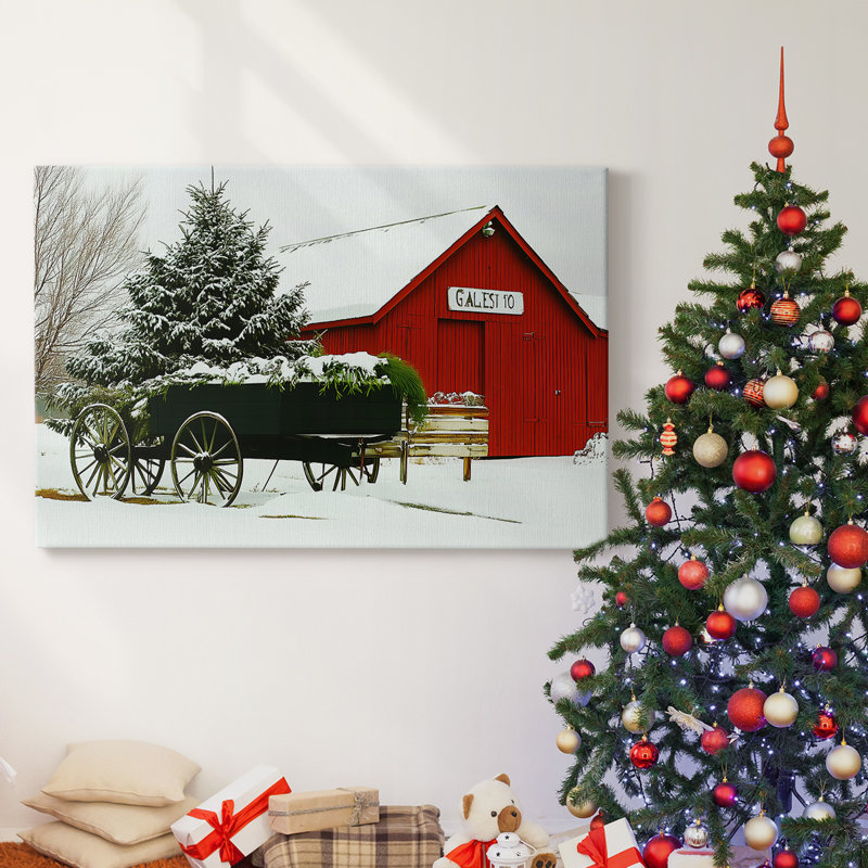 Christmas Holiday Arts - Toile tendue avec châssis XMA171442, H 18 po x l 27 po