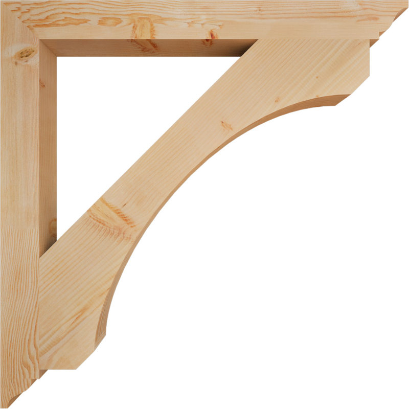Support en bois rustique traditionnel BKTLEC01, Douglas (lisse), H 42 po x l 3,5 po x P 42 po