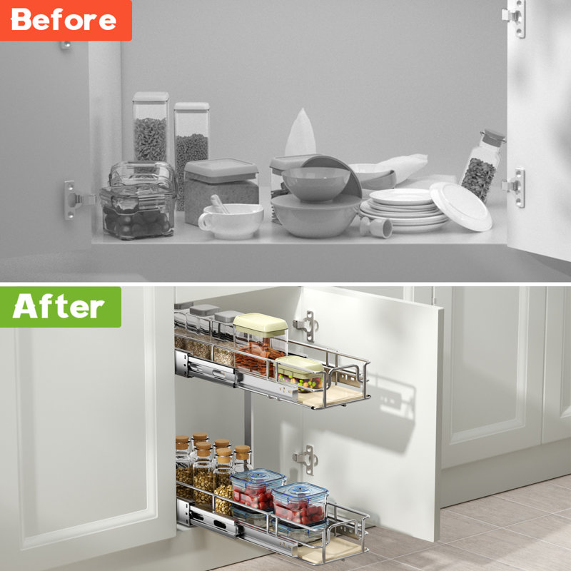 Rashun Pull Out Drawer, 15.50" H x 5.50" W x 21.50" D