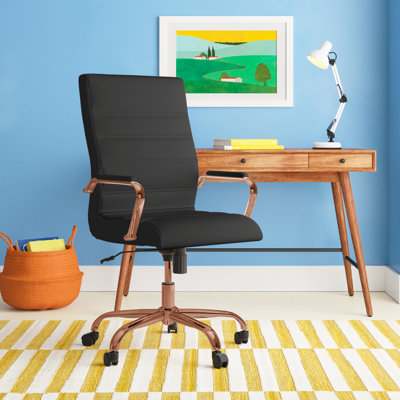 Ergonomic Upholstered High-Back Swivel Office Chair