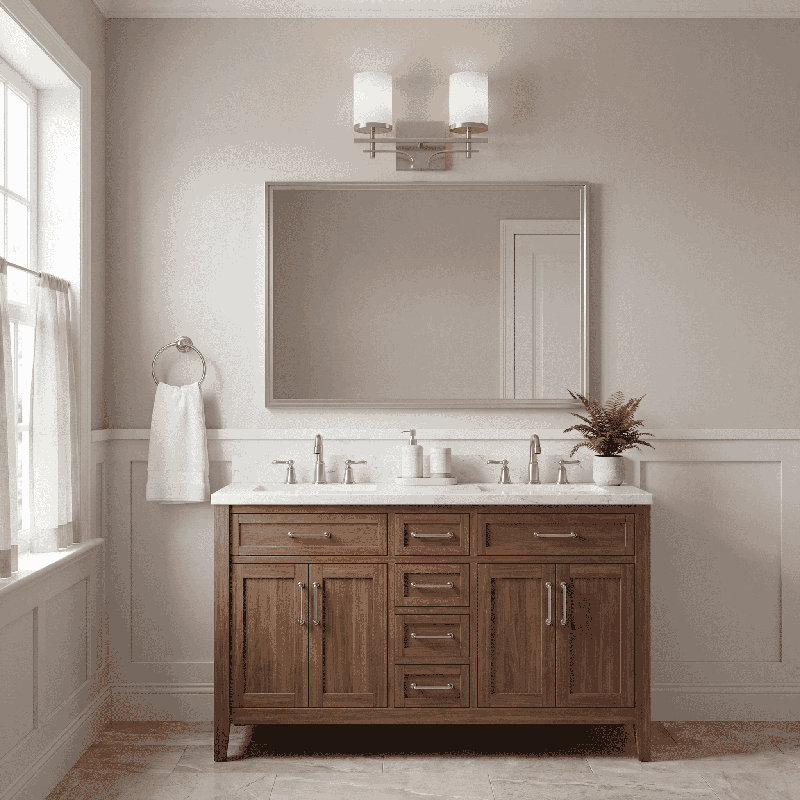 Elborough Vanity Light in Nickel, Satin Nickel