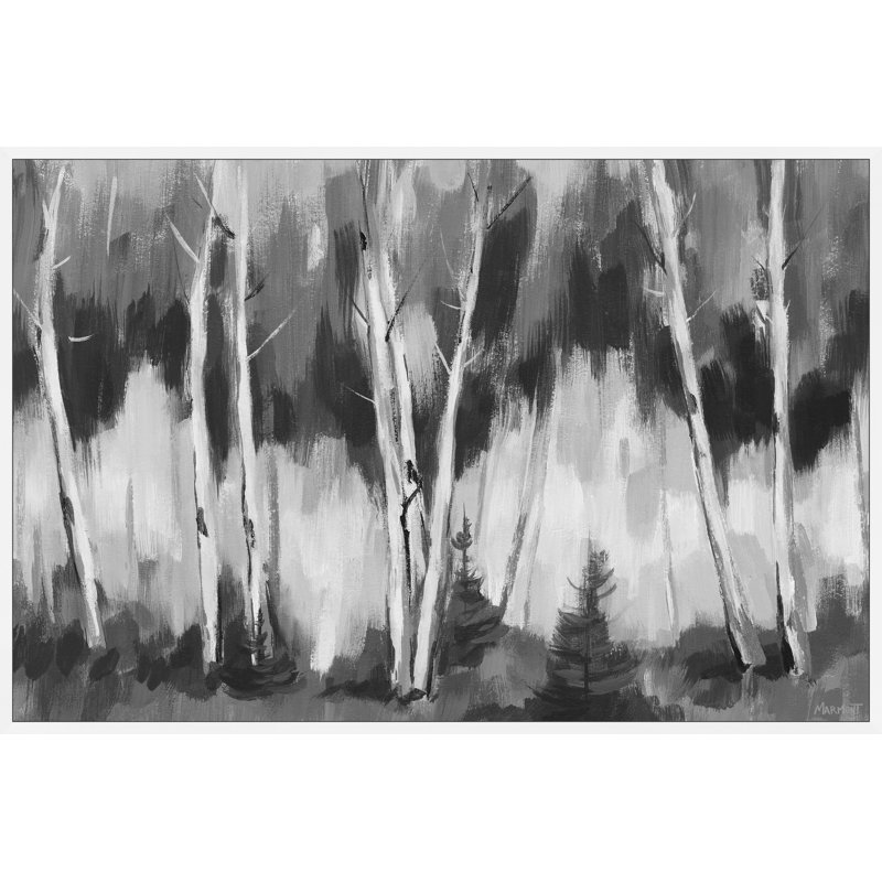 Shady Woods - Peinture sur toile encadrée, L 30 po x H 20 po x P 1,5 po