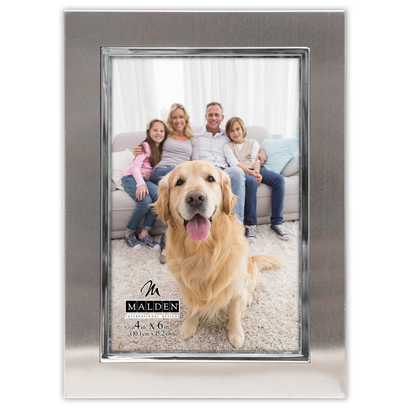 Métal SLV SALISBURY 2 tons, 4 po x 6 po, Argent argent