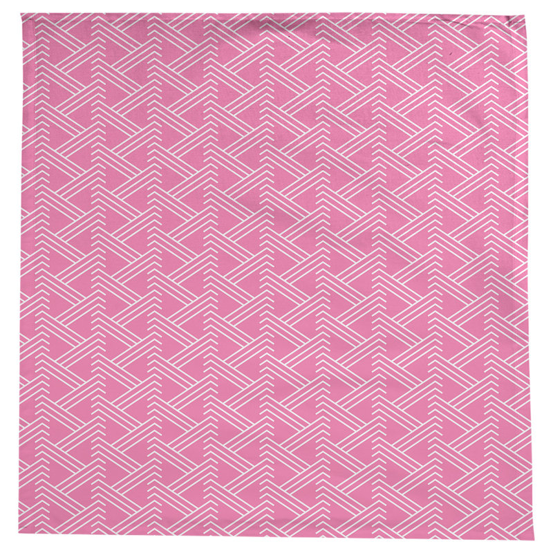 Classic Zig Zag Tablecloth, Pink/White