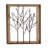 Brown Wood Frame with Metal Tree Wall Decor