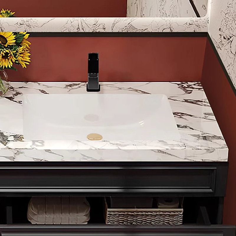 American style minimalist bathroom Vanity, Black