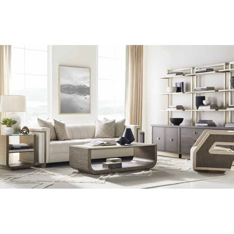 Cove Swivel Chair, Nomad Sand, Dove Gray