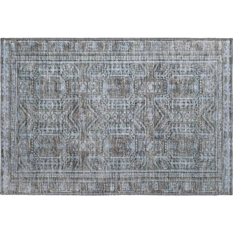 Premium Machine Washable Ashlynn Border Rug, Rectangle 1'8" x 2'6"