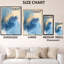 Silhouette de palmier bleu - Décoration murale sur toile avec feuilles tropicales-842252000-842252010