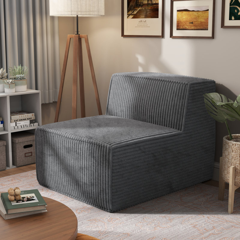 Fauteuil modulaire en chenille Winkler, Gris