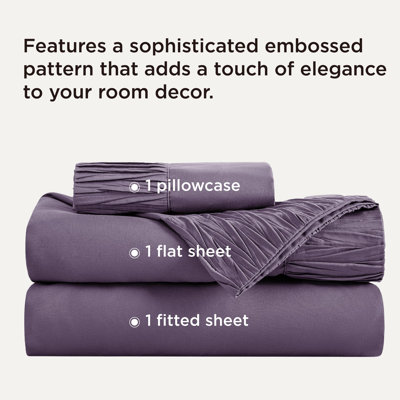 Bedsure Polyester Microfiber Sheet Set Hotel Luxury Sheets, Easy Care Cooling Bed Sheet Set 84GSM(65" x 99")GentleSoft™️