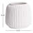 Galilee Cannelure White Ribbed Ceramic Cachepot Medium-73484266