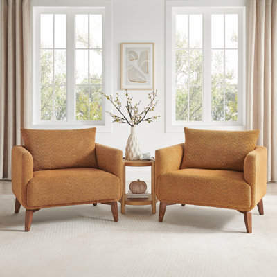 Chaise avec accoudoirs rembourrés 37 po 37 po, ensemble de 2