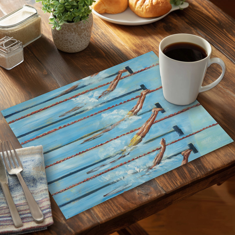 Napperon olympique Swimmers Man Cave - Décoration intérieure contemporaine