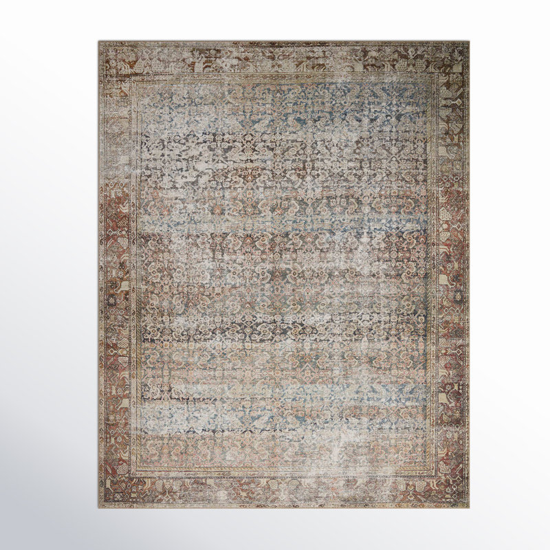 Amber Lewis x Loloi Georgie Multi / Spice Area Rug, Rectangle 2' x 5'