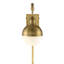 Applique murale réglable 1 lumière Meridian en laiton naturel-641633946
