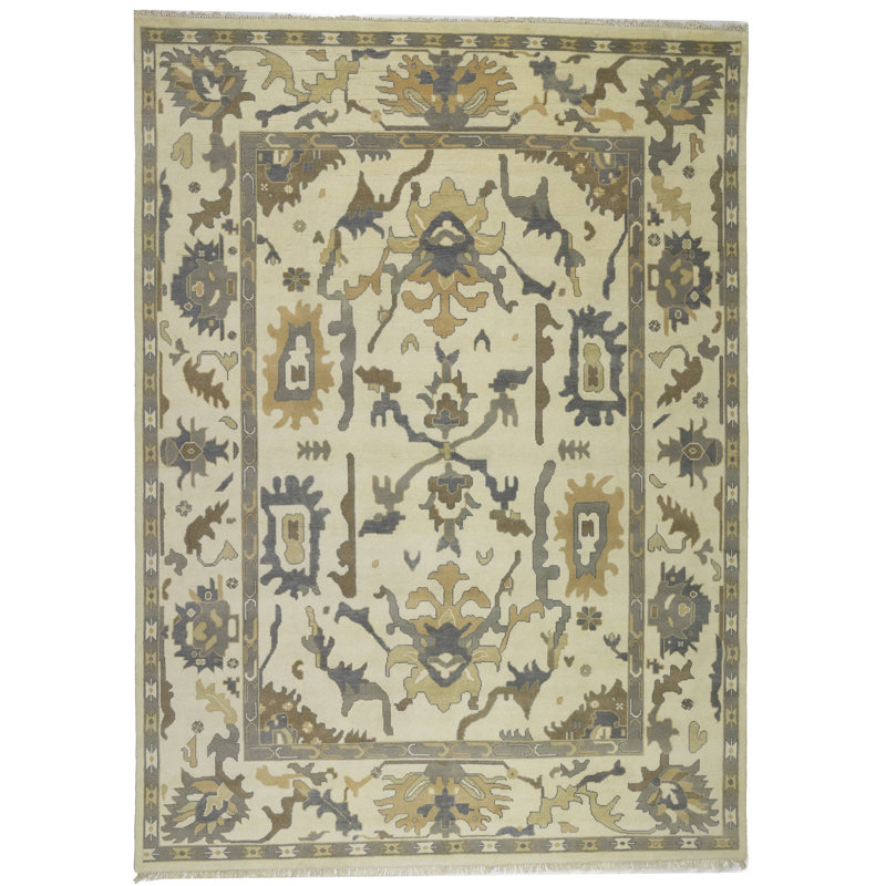 Tapis oriental crème Oushak Chobi