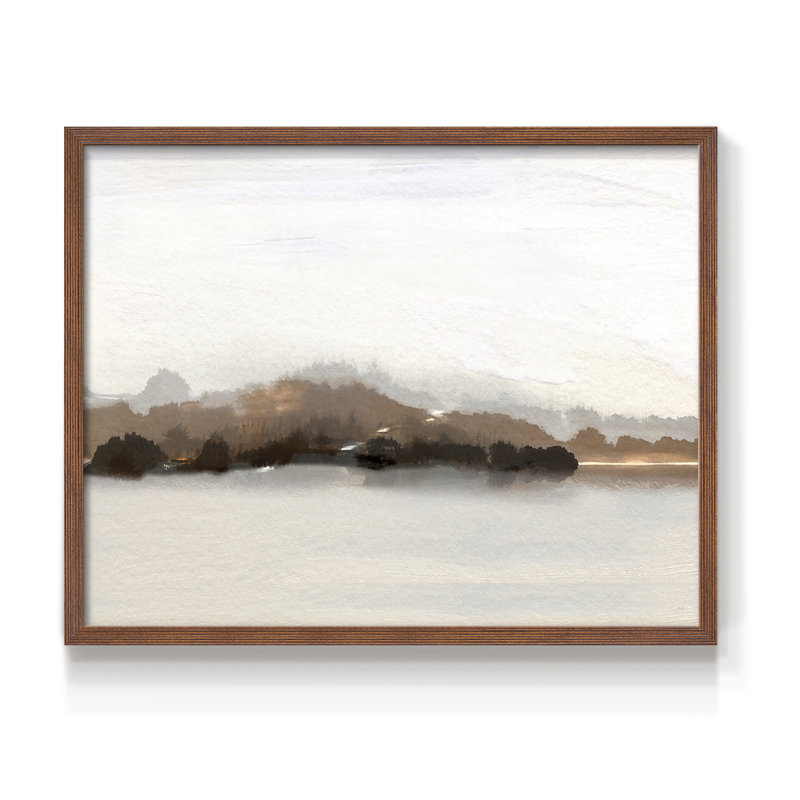 Slauson Mountain at Dusk - Reproduction encadrée - Restickable, H 8 po x l 10 po, Noyer