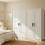 Garde-robe 2 portes - penderie avec plusieurs tablettes-838328167