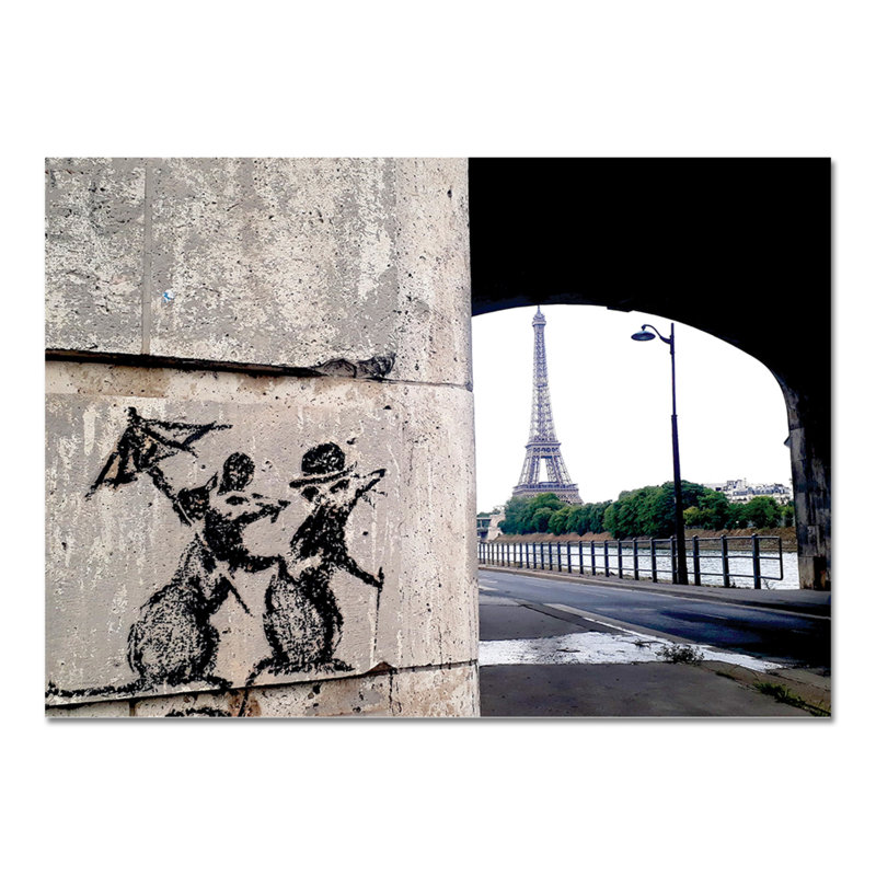Eiffel Mice 1 Piece Wall Art, 65cm H x 95cm W