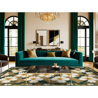  Tapis hawaïen lavable Pikake