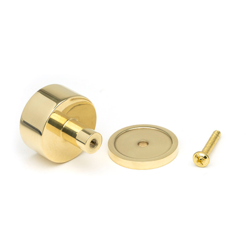 Round Knob, Polished Brass, 3 cm