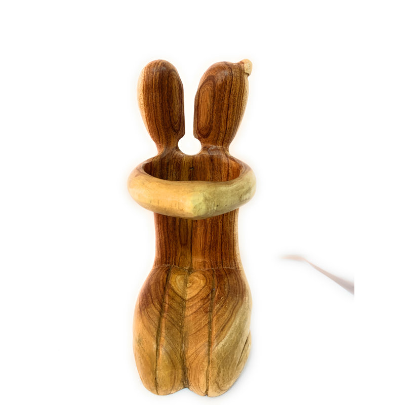 Breana Solid Wood Tabletop Wine Bottle Rack in Natural