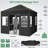 10x10 Pop Up Canopy Tent Gazebo with 4 Removable Sidewalls One Push Party Tent-106632944