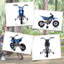 Voitures électriques 43,1 x 23,6 x 28,5 po avec musique et motocyclette électrique pour enfants à finition bleue