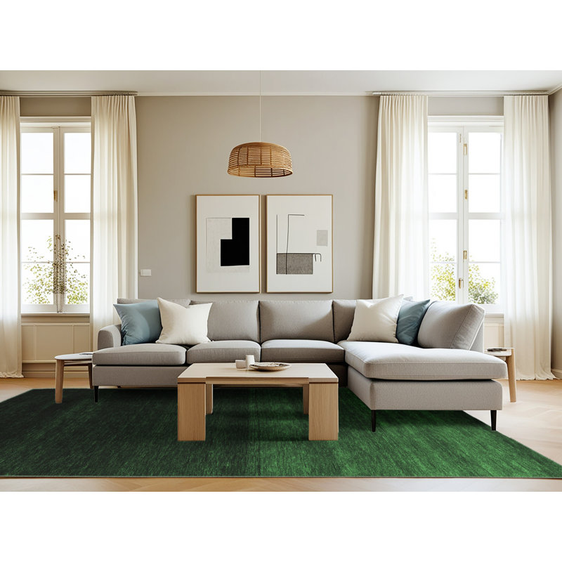 Washable Abstract Indoor Rug, Rectangle 8' x 10'