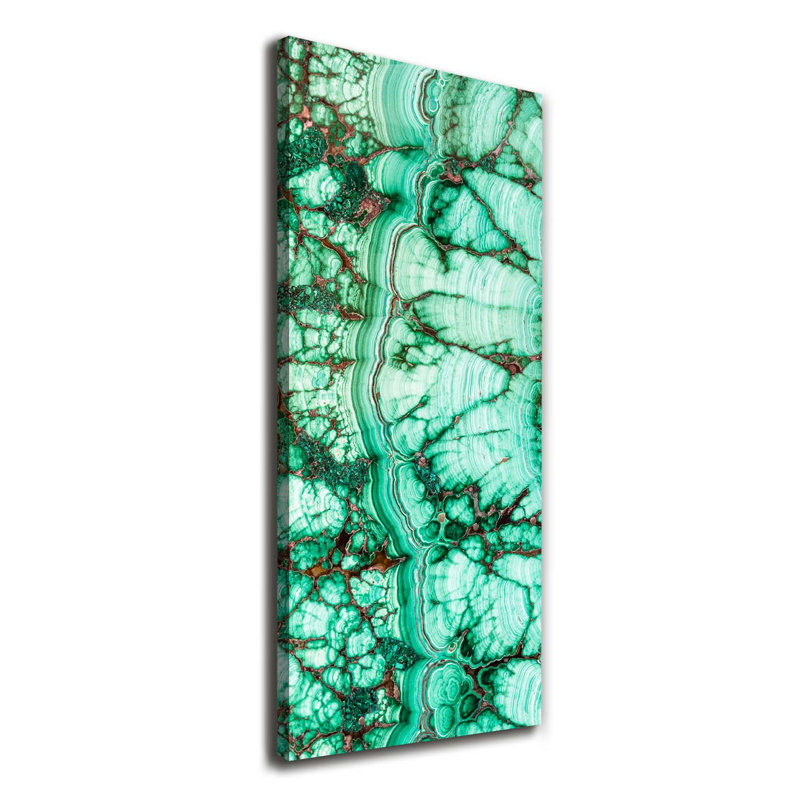 Malachite Texture - Wrapped Canvas Print