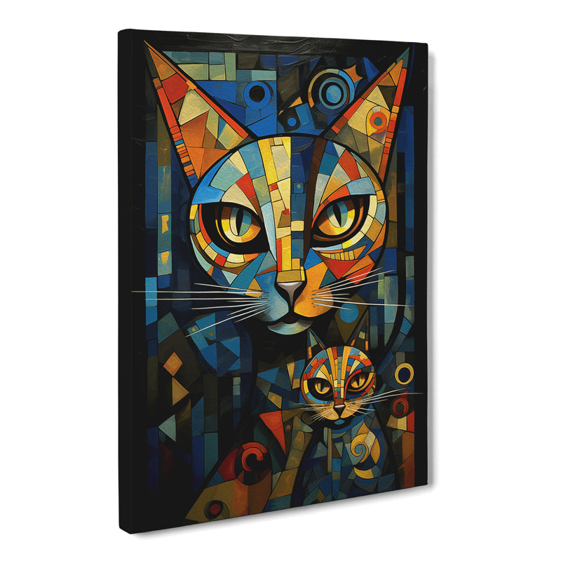 Egyptian Cat Dadaism Art - Print, 76cm H x 50cm W x 3cm D